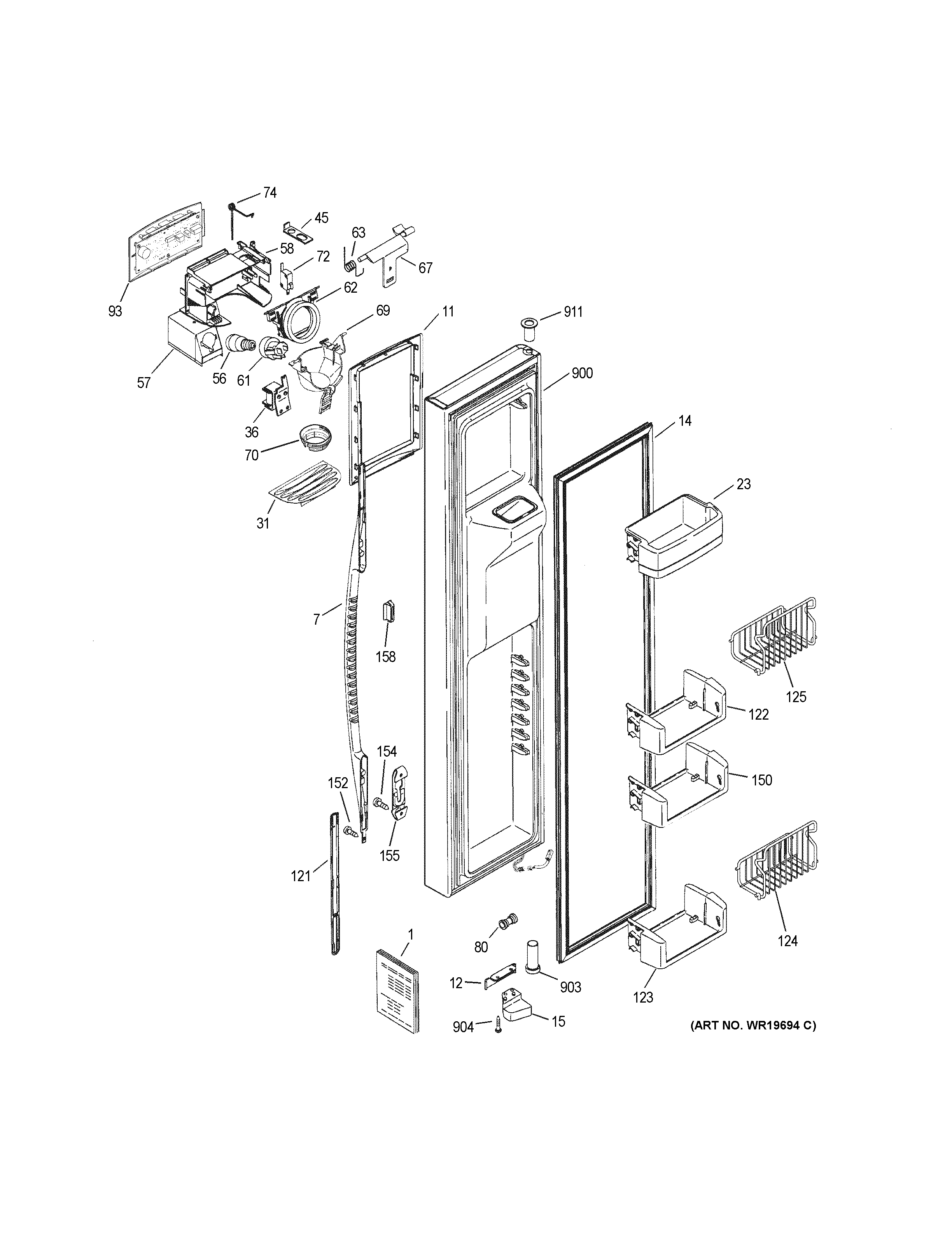 Freezer door