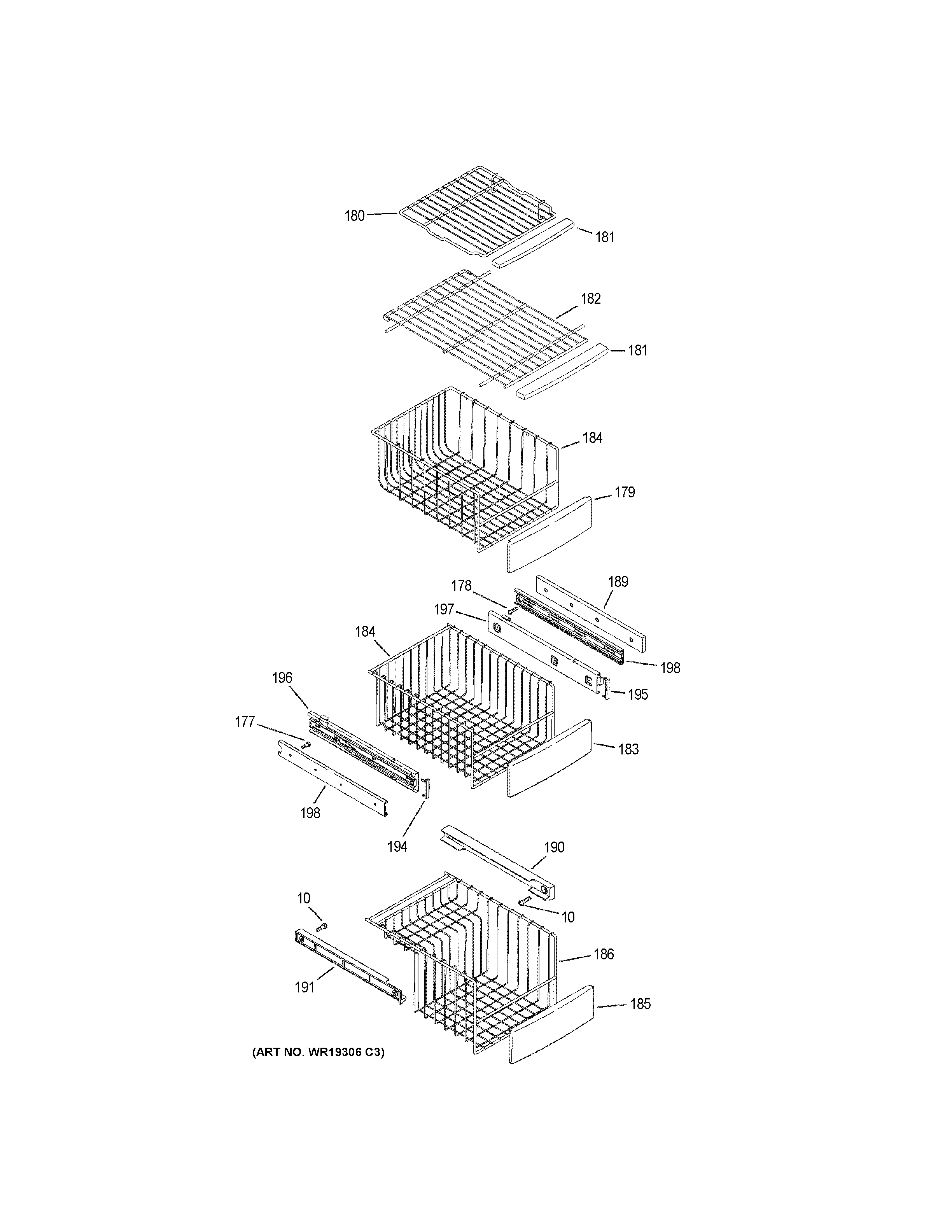 Freezer shelves
