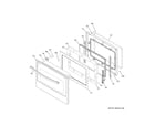 GE PT7800DH5BB door diagram