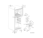 GE GTE21GSHCSS fresh food section diagram