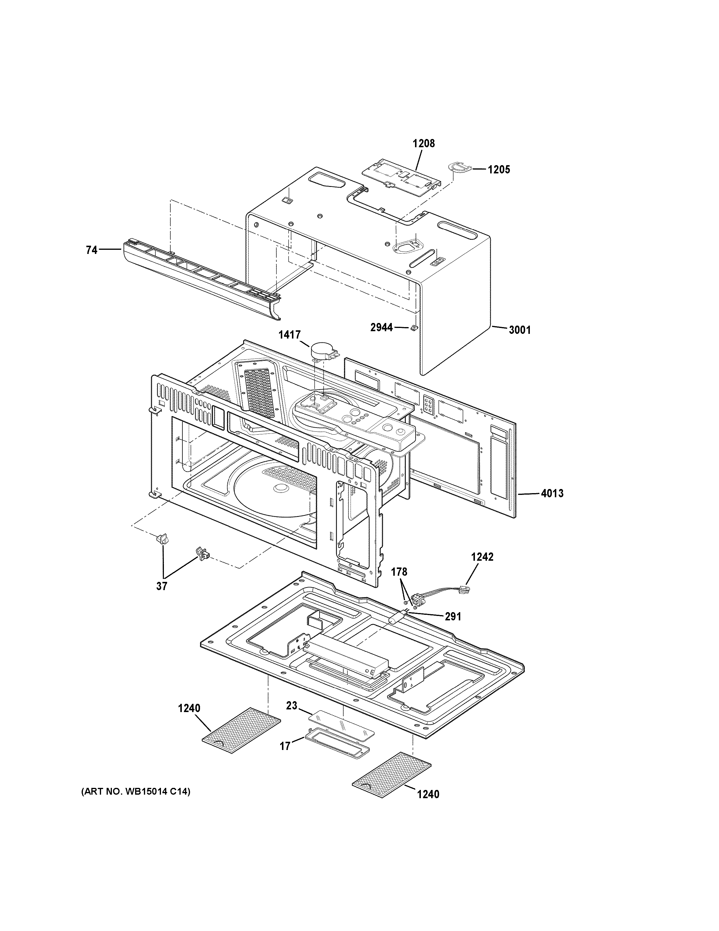 Oven cavity parts