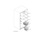 GE GSE25HBLJHTS freezer shelves diagram