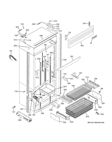 Freezer section, trim & components