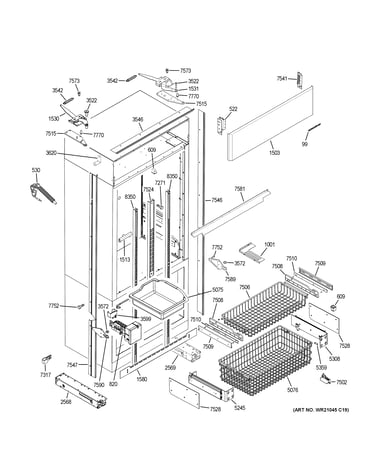 Freezer section, trim & components