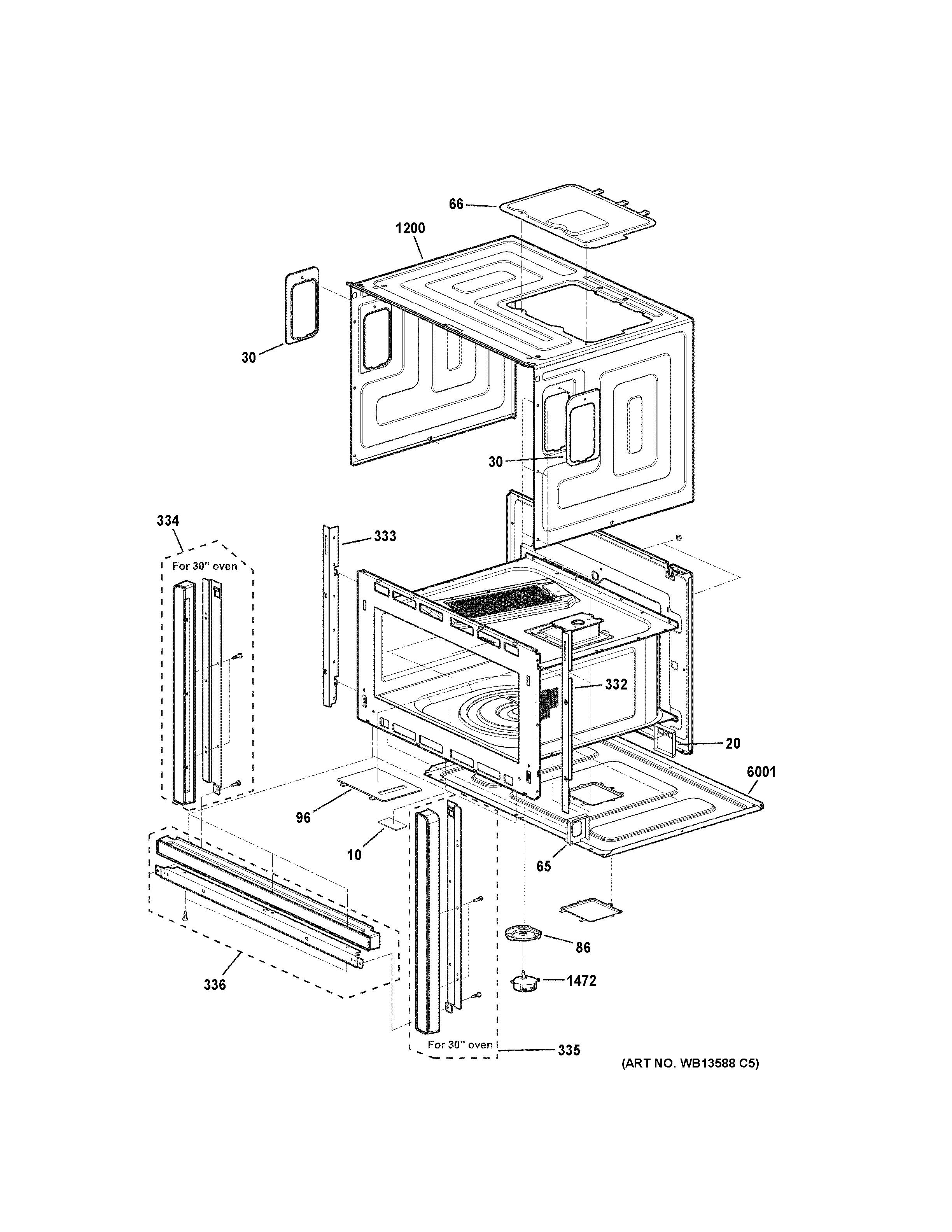 Oven cavity parts