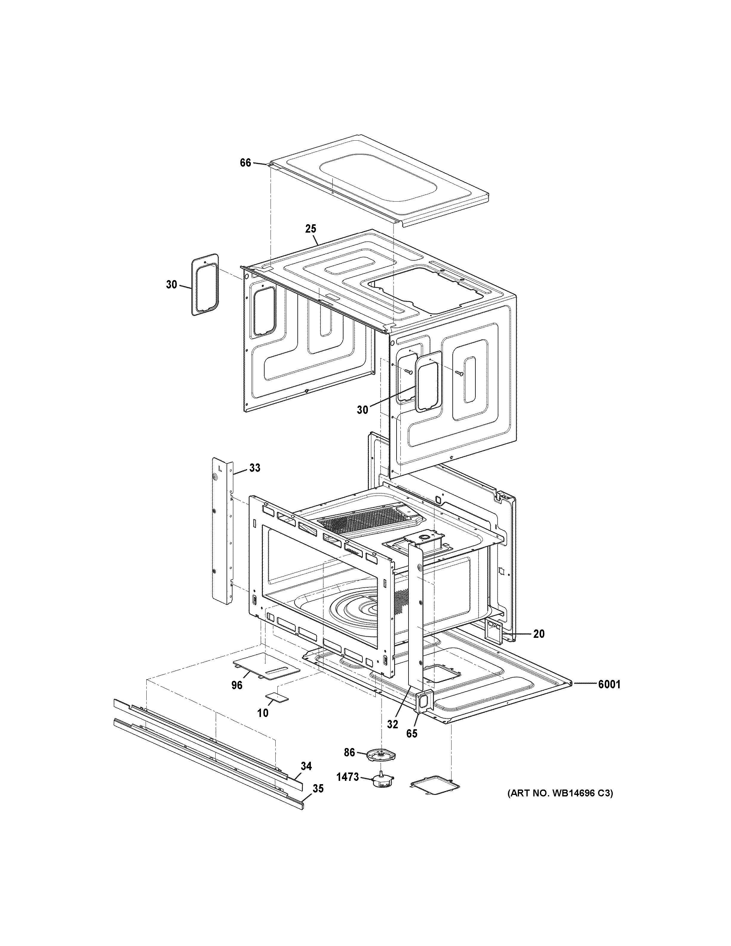 Oven cavity parts