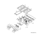 GE CGS990SET3SS control panel & cooktop diagram