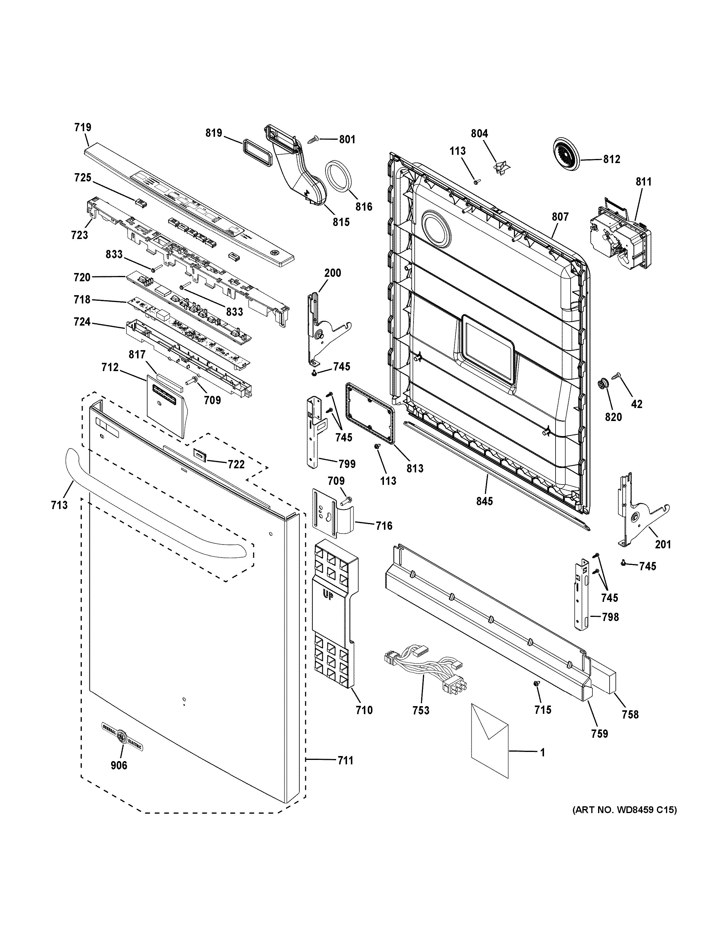 Escutcheon & door assembly