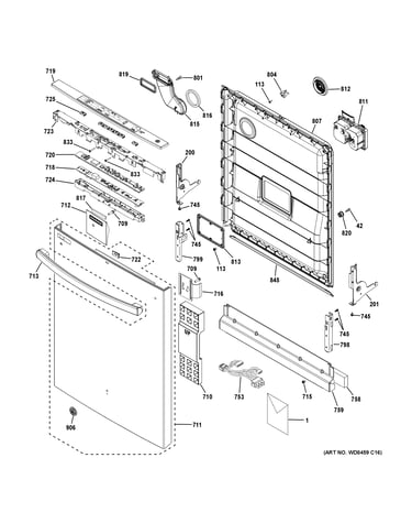 Escutcheon & door assembly