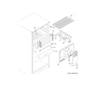 GE GTE18LMHMRES freezer section diagram