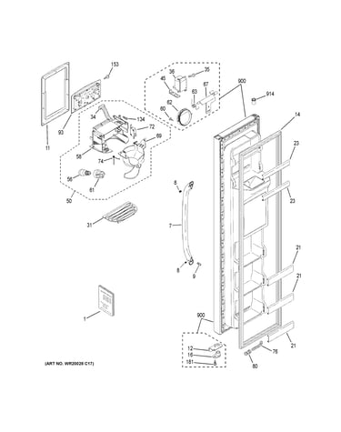 Freezer door