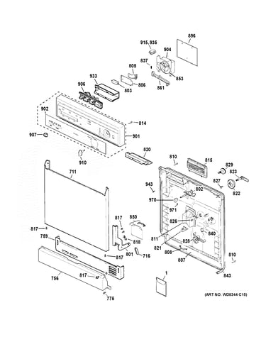 Escutcheon & door assembly
