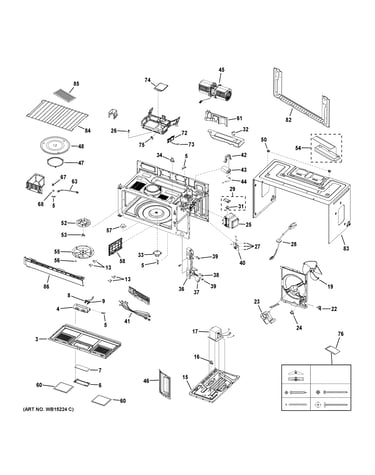 Oven cavity parts