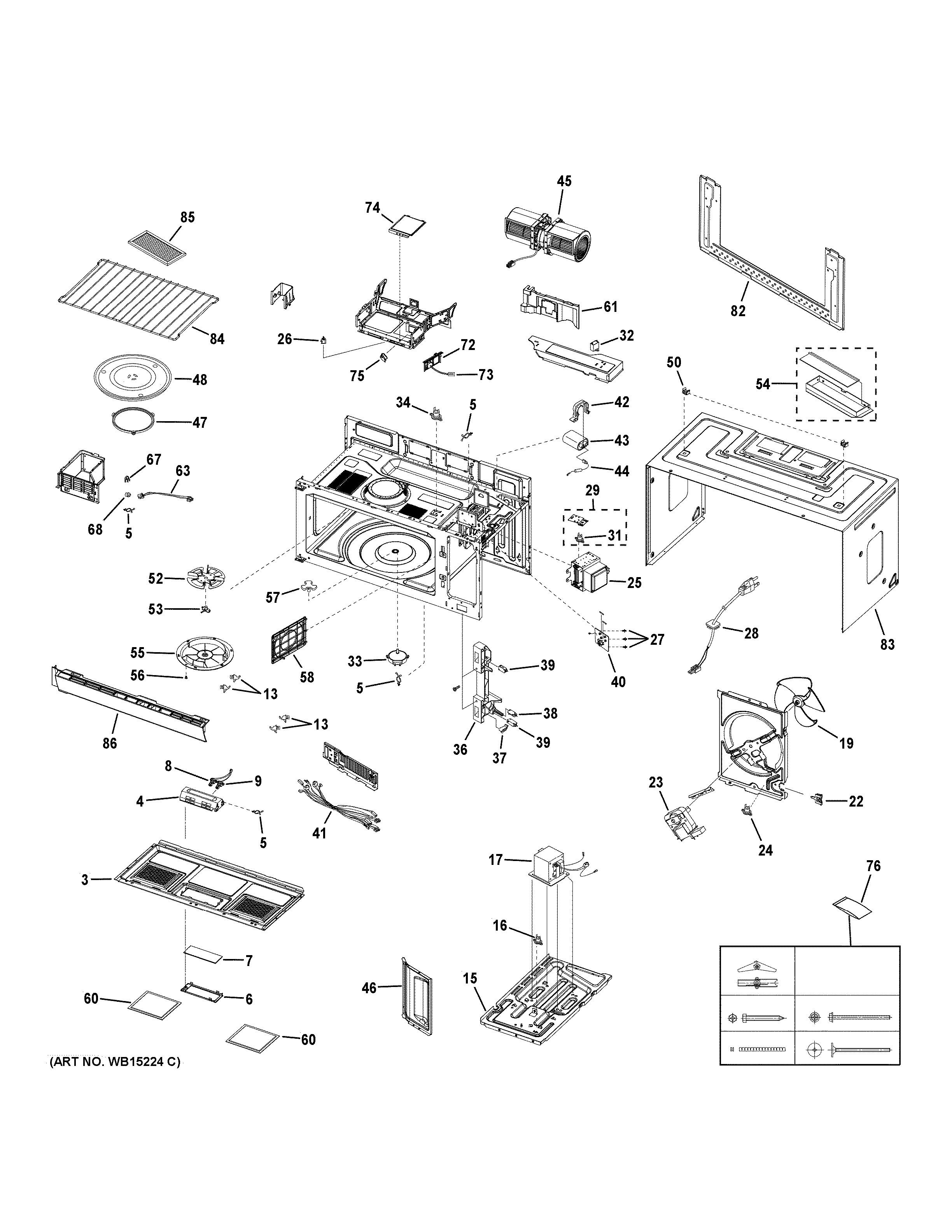 Oven cavity parts