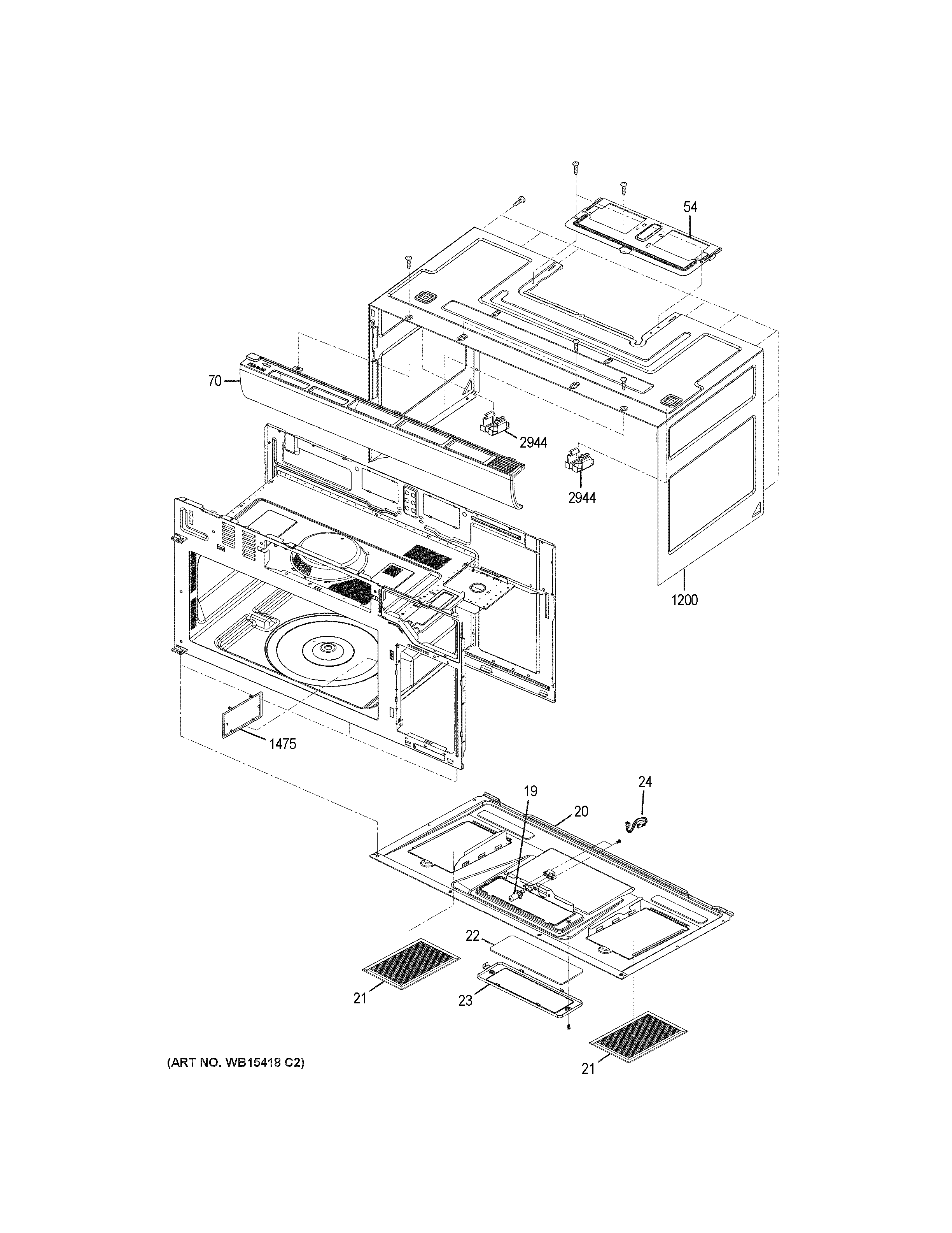 Oven cavity parts