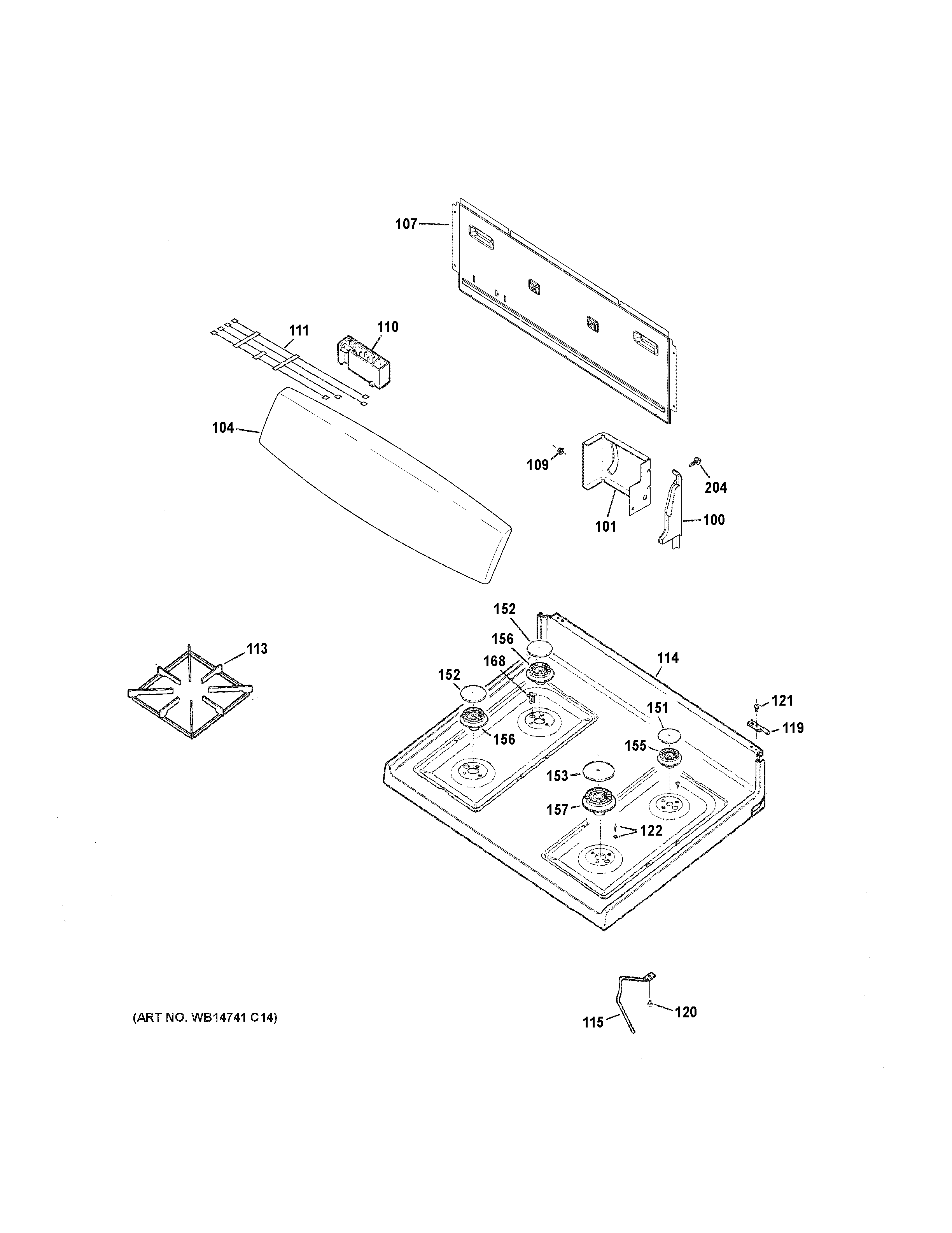 CONTROL PANEL & COOKTOP