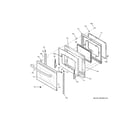 GE JB645FK3DS door diagram