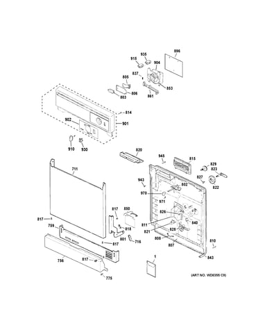 Escutcheon & door assembly