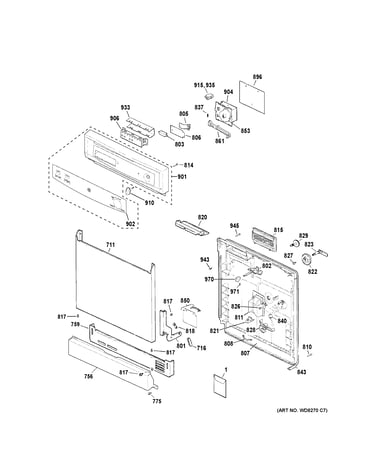 Escutcheon & door assembly