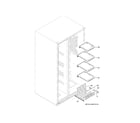 GE DSE25JMHBCES freezer shelves diagram