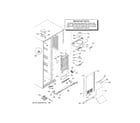 GE DSE25JGHBCBB freezer section diagram