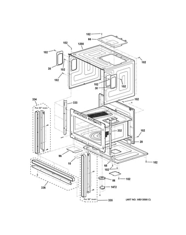 Oven cavity parts