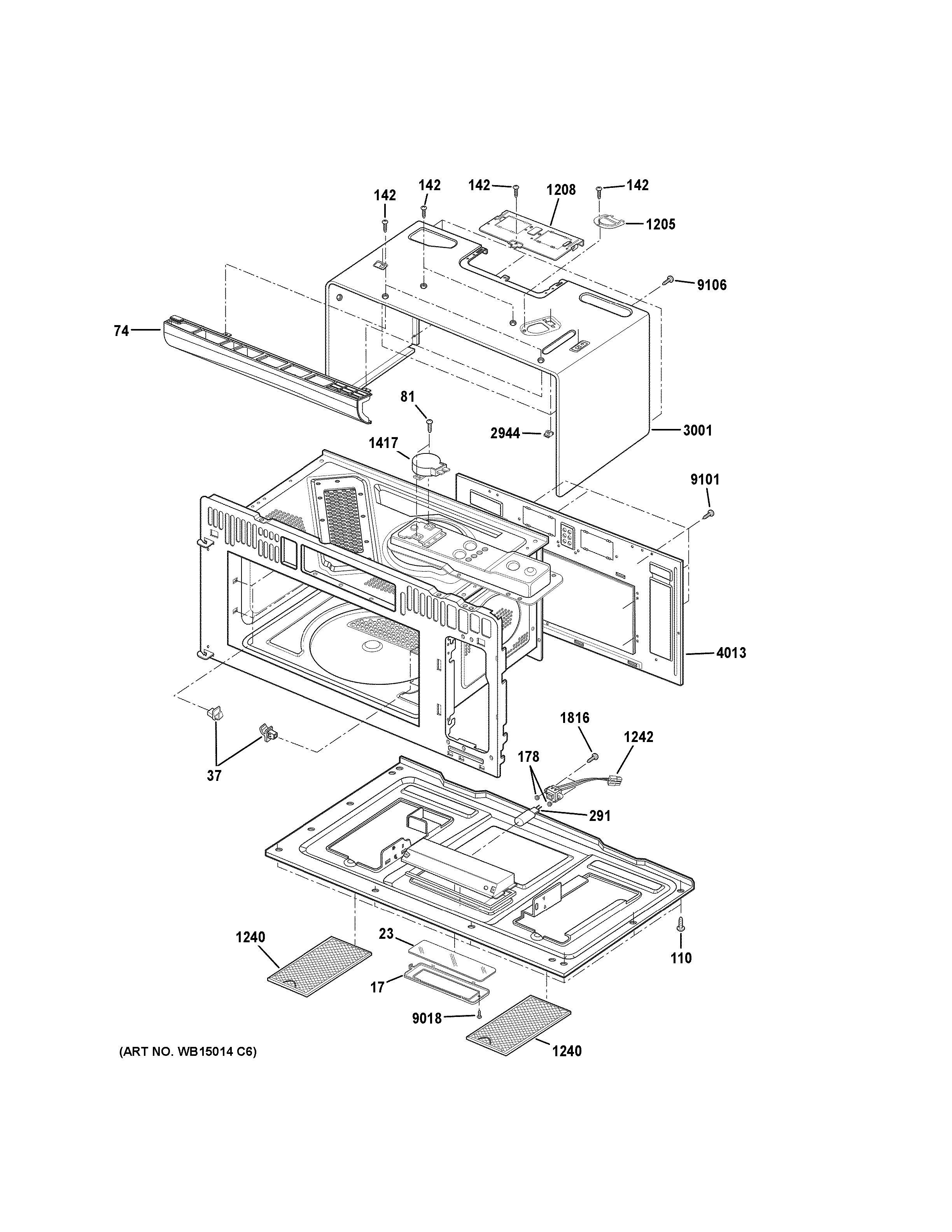 Oven cavity parts