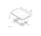 GE JD630DF7WW cooktop diagram