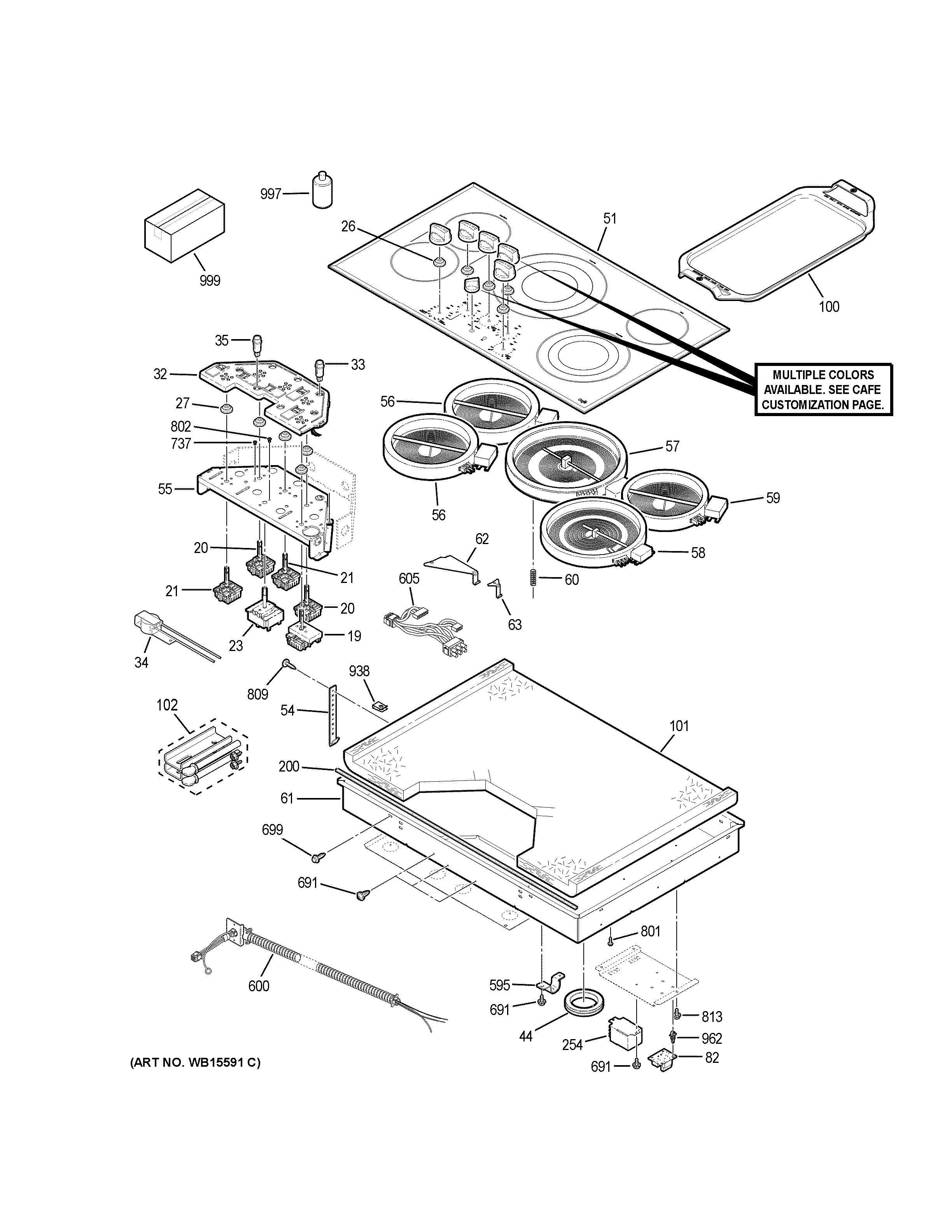 CONTROL PANEL & COOKTOP