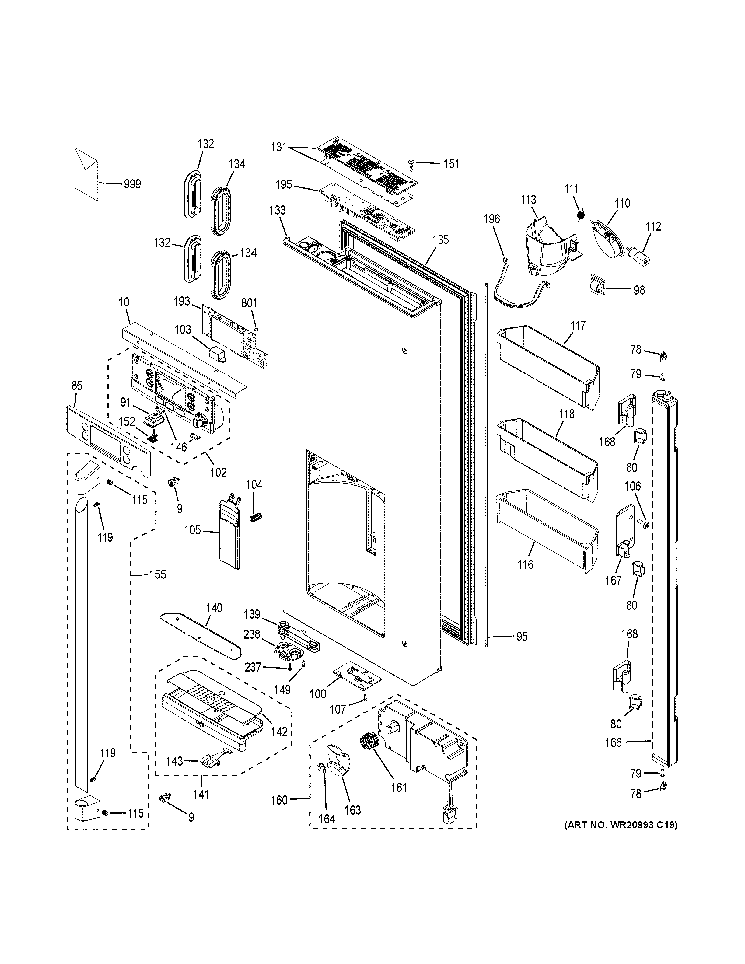 Dispenser door
