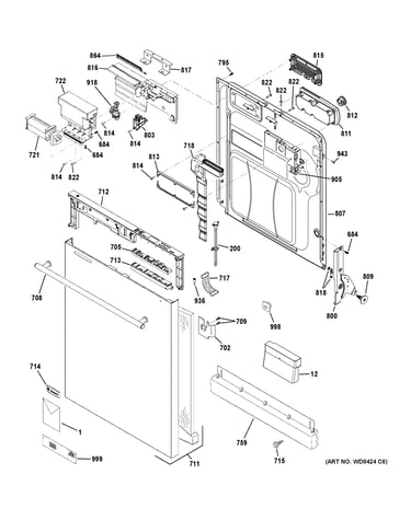 Escutcheon & door assembly