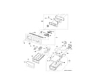 GE WCVH4800K1WW controls & dispenser diagram