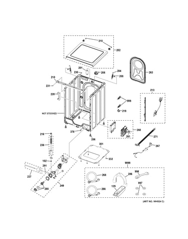 Cabinet, cover & top panel