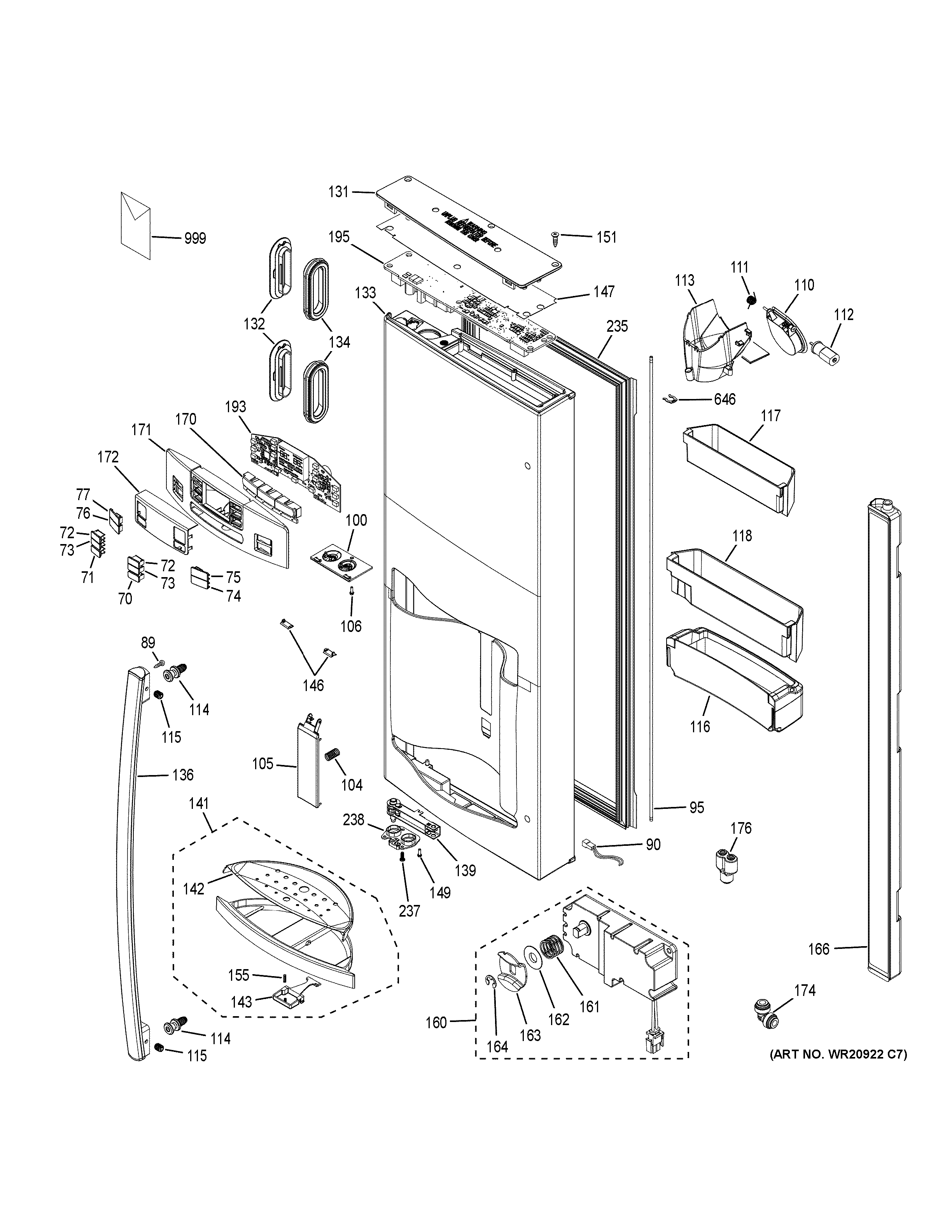 Dispenser door