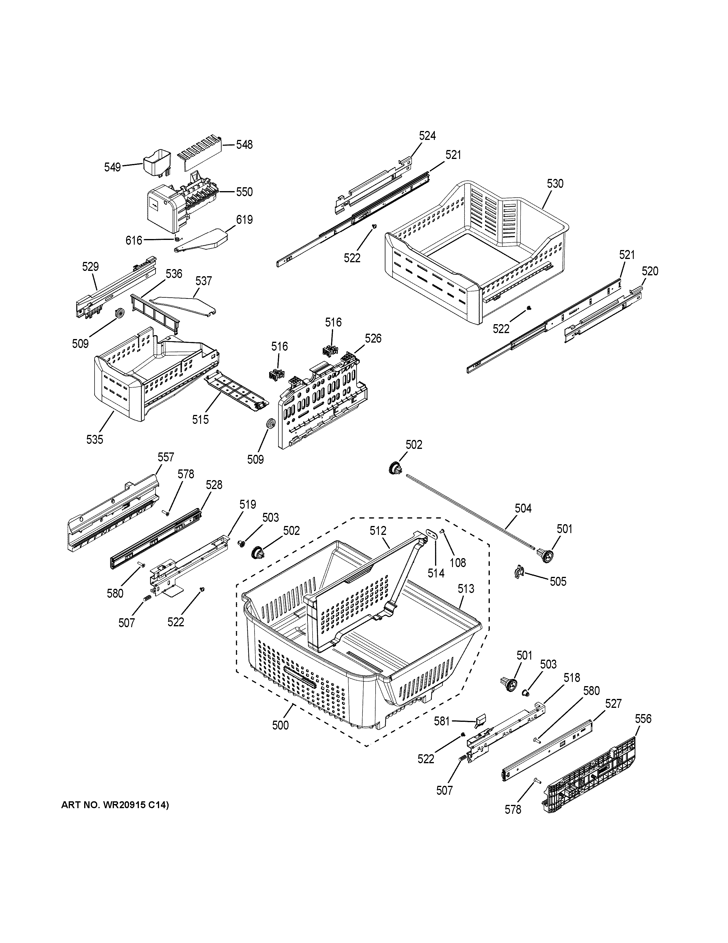 Freezer shelves