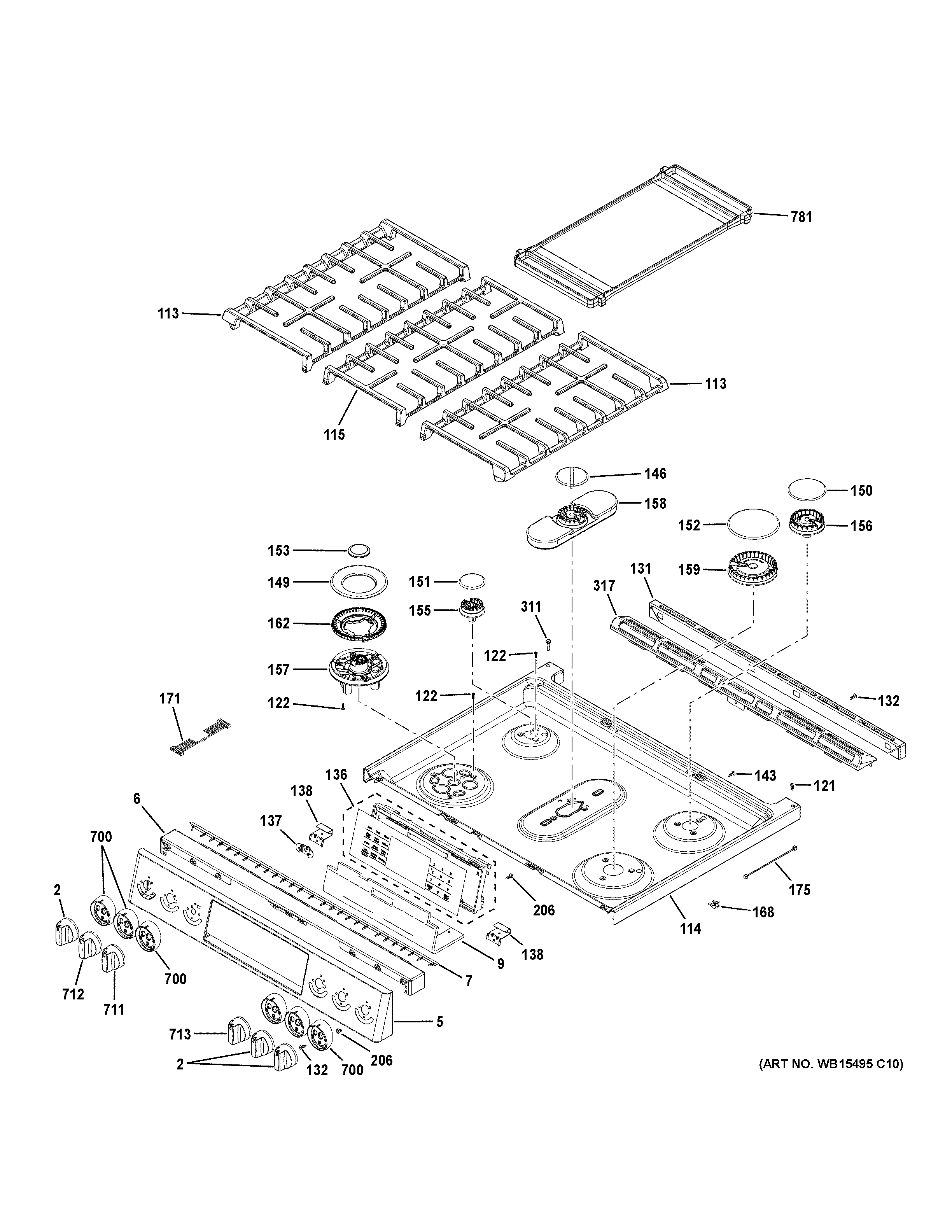 CONTROL PANEL & COOKTOP