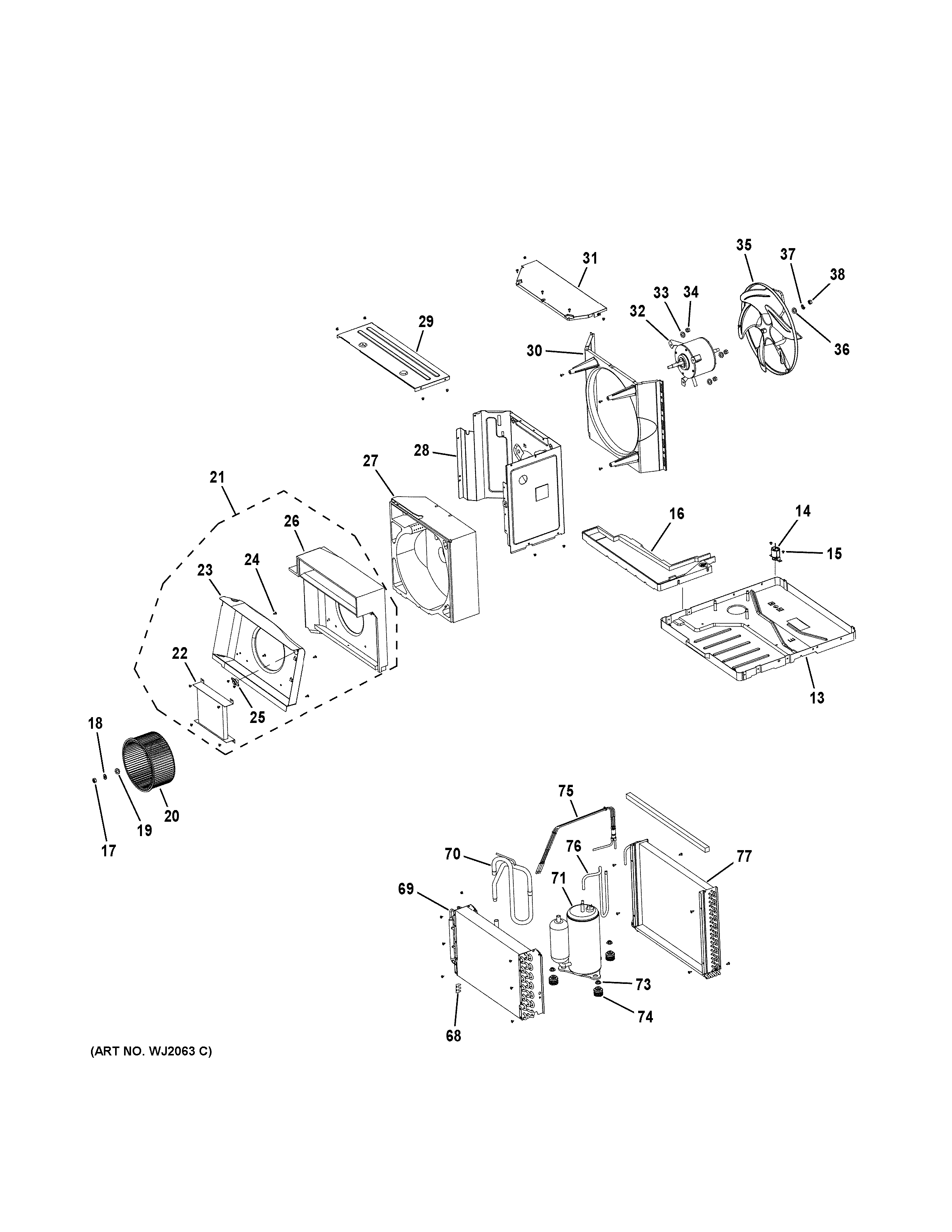 Base pan & unit parts
