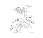 GE P2S930SEL1SS control panel & cooktop diagram