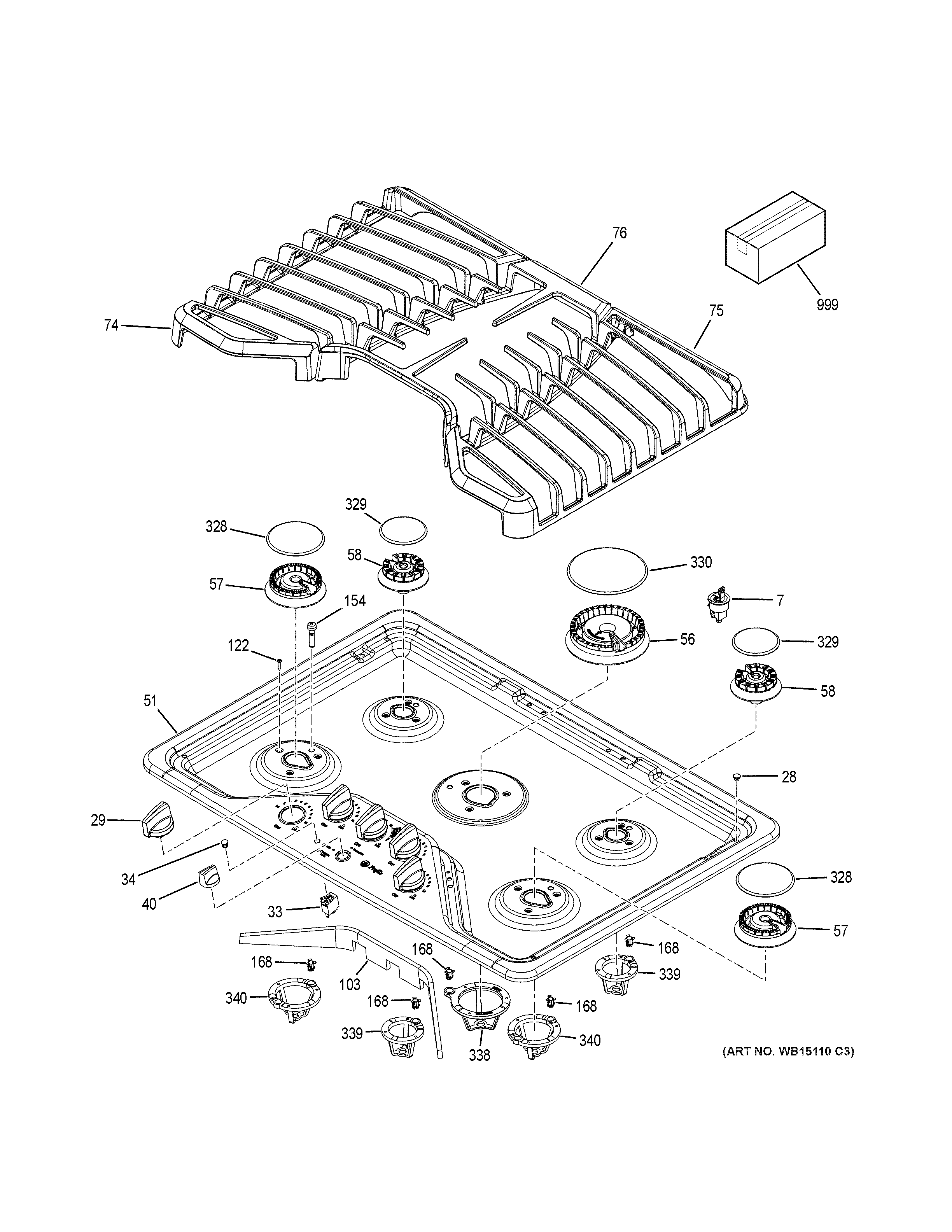 CONTROL PANEL & COOKTOP