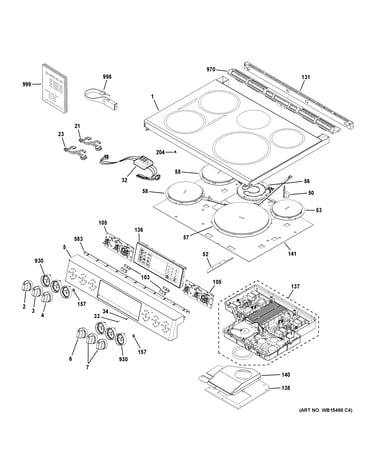 Control panel & cooktop