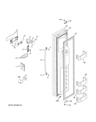Freezer door