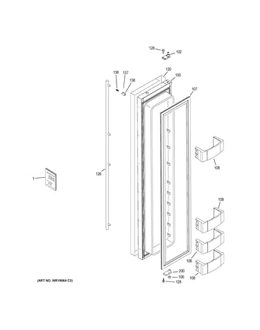 Freezer door