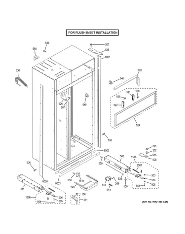 Case parts - flush inset