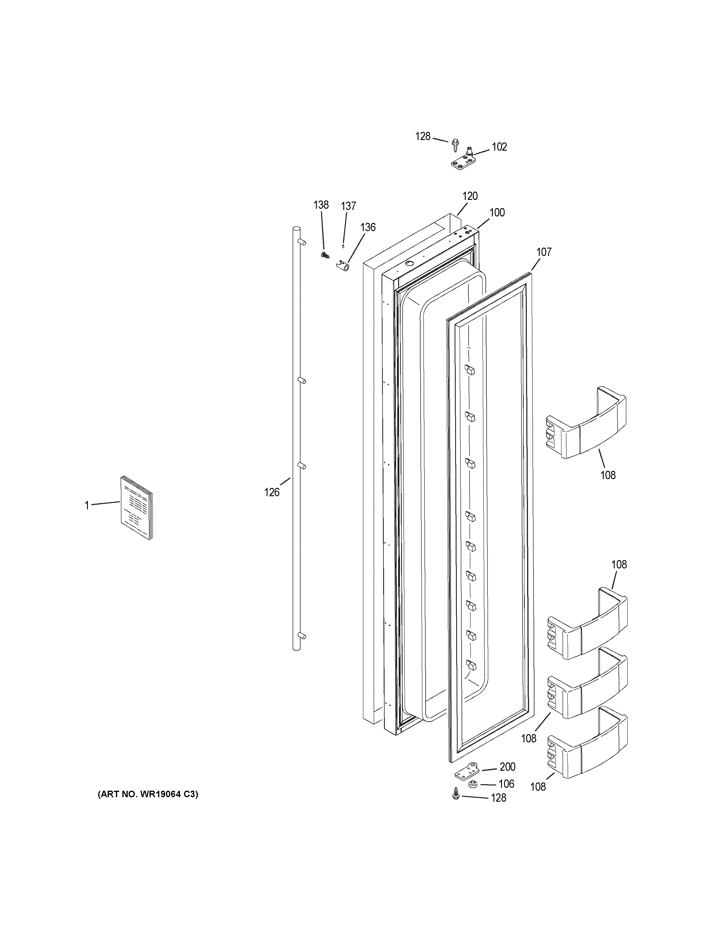 Freezer door