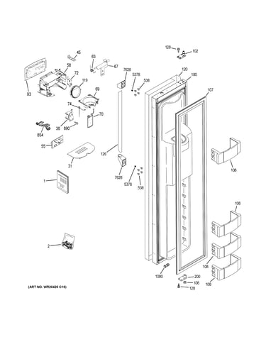 Freezer door