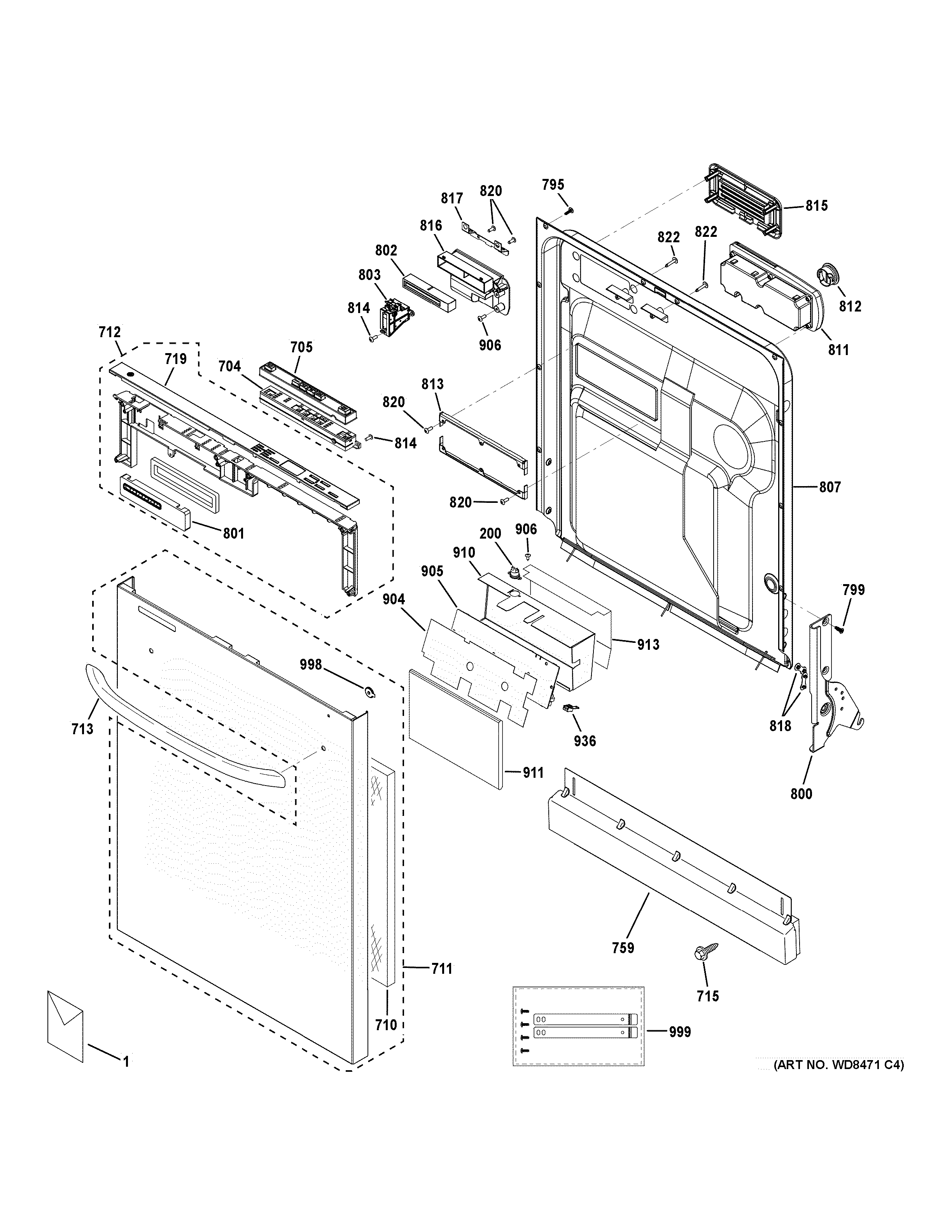 ESCUTCHEON & DOOR ASSEMBLY