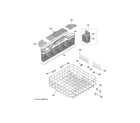 GE GDWT308V00WW lower rack assembly diagram