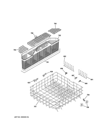 Lower rack assembly
