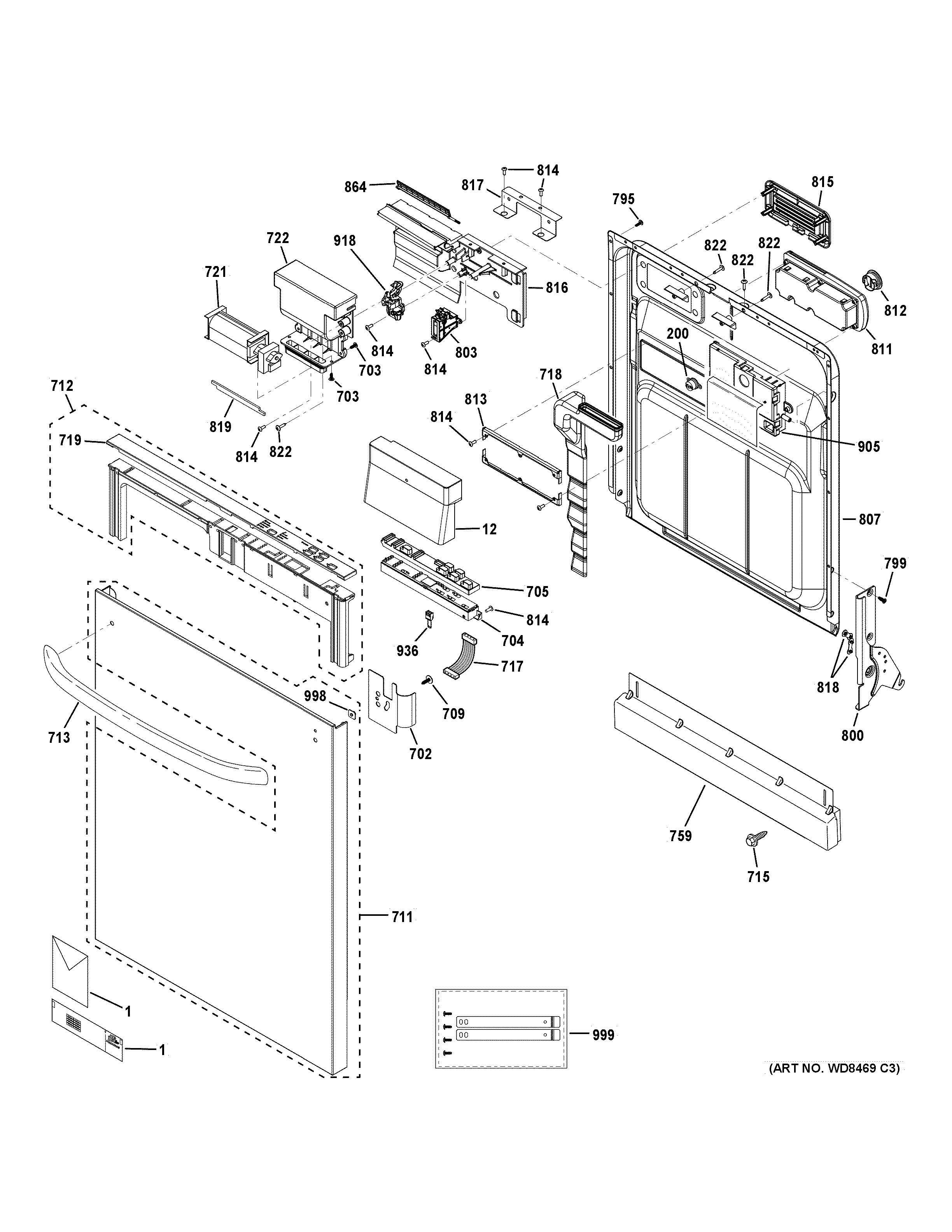 ESCUTCHEON & DOOR ASSEMBLY