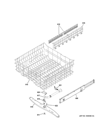Upper rack assembly